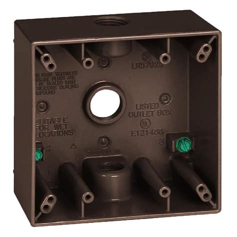 electrical box for outside double|2 gang outdoor outlet box.